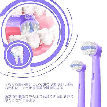 Amazon.co.jp: YanBan 電動歯ブラシ 替えブラシ ブラウン
